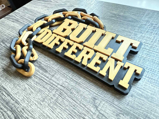 BUILT DIFFERENT – 3D Printed Statement Chain