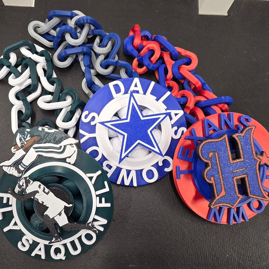 Favorite Football Team Spinner Chain – 3D Printed
