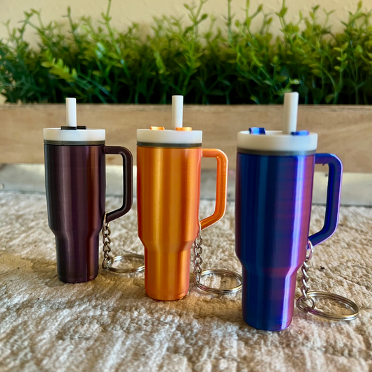 Mini Tumbler Chapstick Holder Keychain